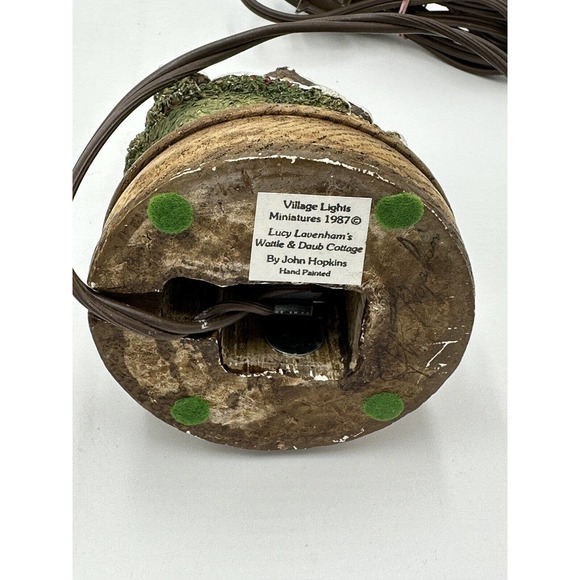 John Hopkins Village Lights Miniatures Lucy Lavenham's Cottage VTG 1987 Works - Picture 7 of 8